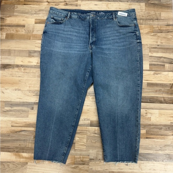 OLD NAVY High Waisted O.G. Straight Ankle Jeans Cut Off Hem Plus 26W Suki NWT - Picture 2 of 9
